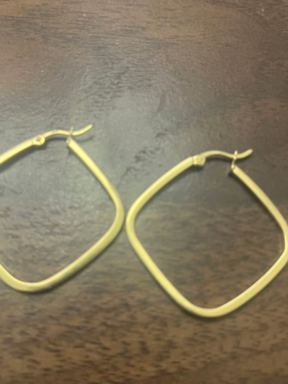 14kt Gold Diamond Hoop Earrings 4 grams - Picture 3 of 4